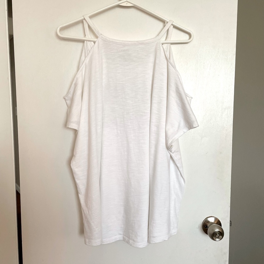 Lane Bryant Floral “Femme Squad” Cold Shoulder T-Shirt - Size 18/20 - Picture 5 of 11